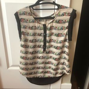 City landscape blouse